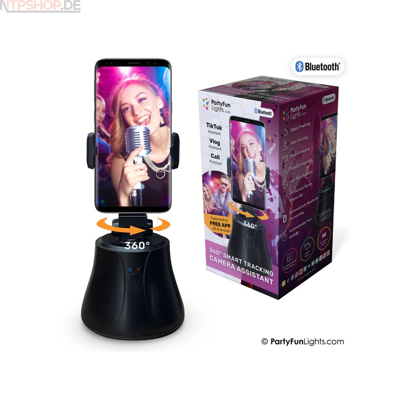 Laden Sie das Bild in Galerie -Viewer, PartyFunLights Smart Tracking Telefonhalterung mit 360° Kamera-Assistent - New-Tech-Products GmbH NTP NTPShop.de www.ntpshop.de www.new-tech-products.de all4living Onlineshop Online Store Gadgets Elektrogeräte