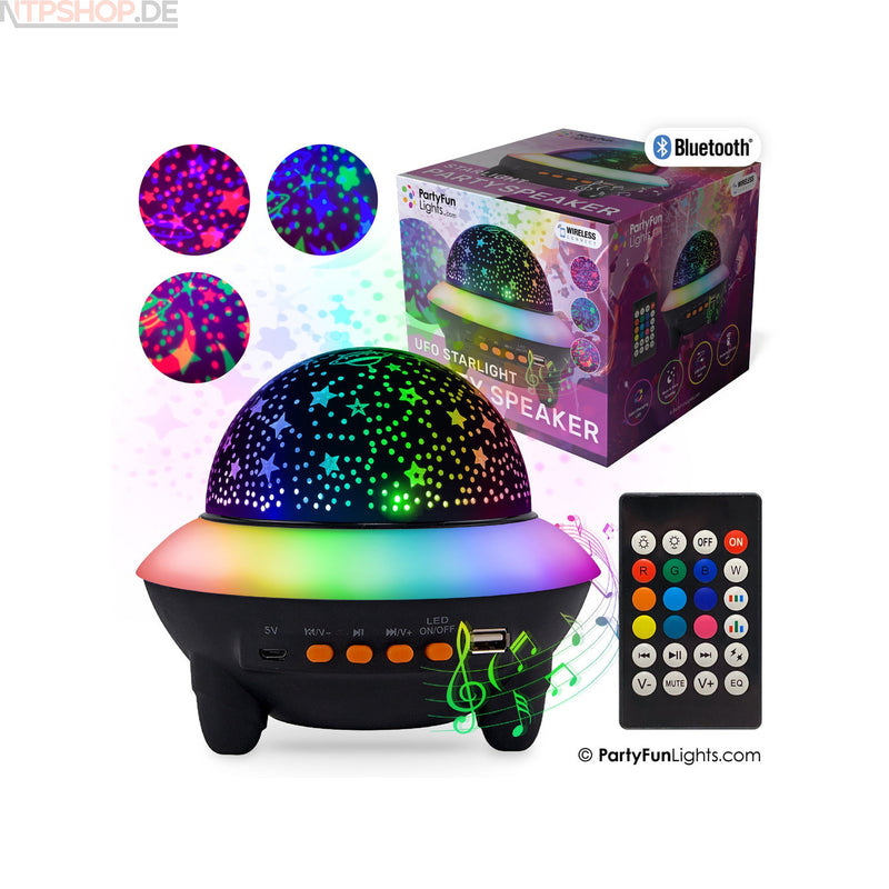 Laden Sie das Bild in Galerie -Viewer, PartyFunLights Bluetooth UFO Starlight Party Lautsprecher - New-Tech-Products GmbH NTP NTPShop.de www.ntpshop.de www.new-tech-products.de all4living Onlineshop Online Store Gadgets Elektrogeräte