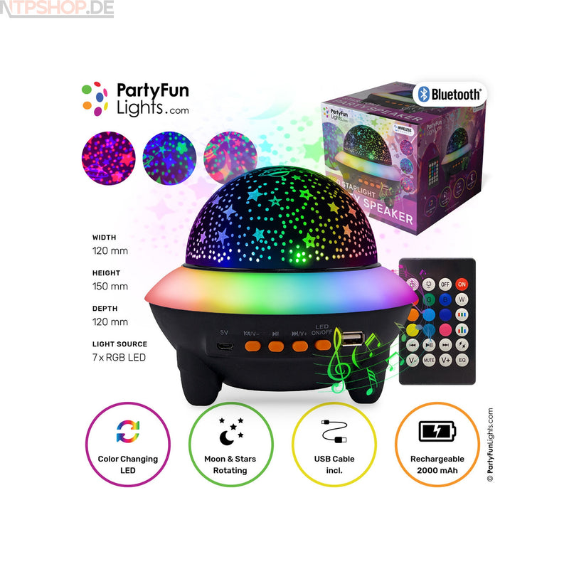 Laden Sie das Bild in Galerie -Viewer, PartyFunLights Bluetooth UFO Starlight Party Lautsprecher - New-Tech-Products GmbH NTP NTPShop.de www.ntpshop.de www.new-tech-products.de all4living Onlineshop Online Store Gadgets Elektrogeräte