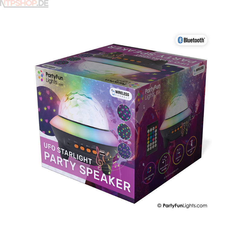 Laden Sie das Bild in Galerie -Viewer, PartyFunLights Bluetooth UFO Starlight Party Lautsprecher - New-Tech-Products GmbH NTP NTPShop.de www.ntpshop.de www.new-tech-products.de all4living Onlineshop Online Store Gadgets Elektrogeräte