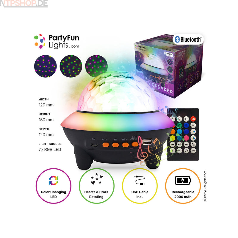 Laden Sie das Bild in Galerie -Viewer, PartyFunLights Bluetooth UFO Starlight Party Lautsprecher - New-Tech-Products GmbH NTP NTPShop.de www.ntpshop.de www.new-tech-products.de all4living Onlineshop Online Store Gadgets Elektrogeräte
