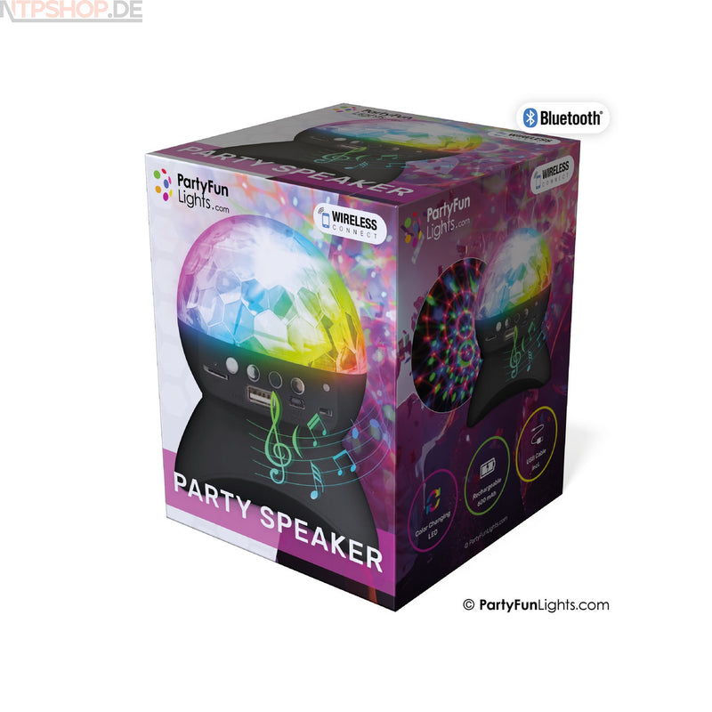Laden Sie das Bild in Galerie -Viewer, PartyFunLights Bluetooth Partylautsprecher mit Lichteffekten - New-Tech-Products GmbH NTP NTPShop.de www.ntpshop.de www.new-tech-products.de all4living Onlineshop Online Store Gadgets Elektrogeräte