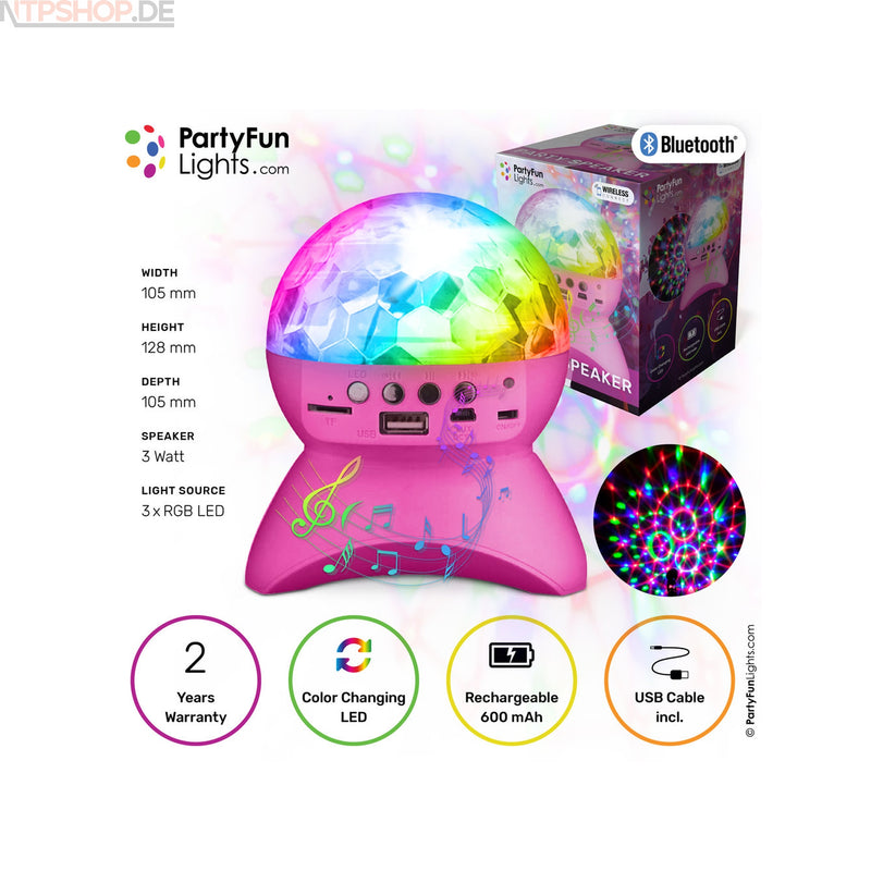 Laden Sie das Bild in Galerie -Viewer, PartyFunLights Bluetooth Partylautsprecher mit Lichteffekten - New-Tech-Products GmbH NTP NTPShop.de www.ntpshop.de www.new-tech-products.de all4living Onlineshop Online Store Gadgets Elektrogeräte