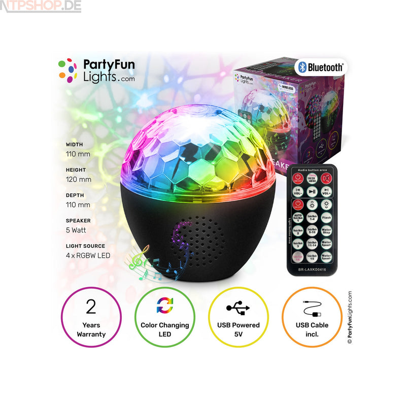 Laden Sie das Bild in Galerie -Viewer, PartyFunLights Kabelloser Starlight-Party-Lautsprecher mit Projektor-Lichteffekten - New-Tech-Products GmbH NTP NTPShop.de www.ntpshop.de www.new-tech-products.de all4living Onlineshop Online Store Gadgets Elektrogeräte