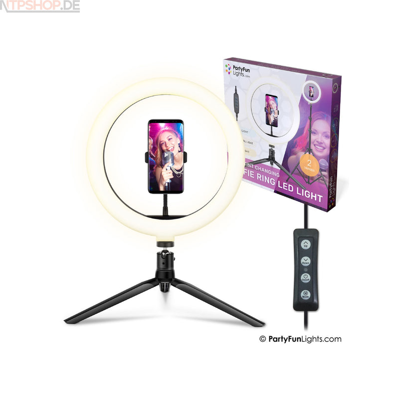 Laden Sie das Bild in Galerie -Viewer, PartyFunLights Selfie-Ring LED-Licht 30 cm - New-Tech-Products GmbH NTP NTPShop.de www.ntpshop.de www.new-tech-products.de all4living Onlineshop Online Store Gadgets Elektrogeräte