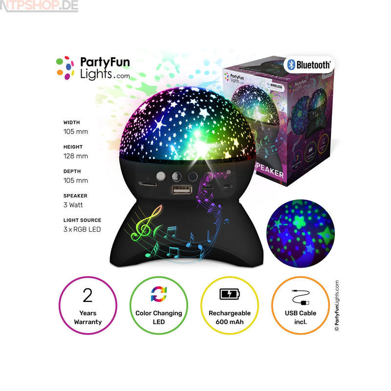 Laden Sie das Bild in Galerie -Viewer, PartyFunLights Bluetooth-Partylautsprecher mit Nachtlichteffekten - New-Tech-Products GmbH NTP NTPShop.de www.ntpshop.de www.new-tech-products.de all4living Onlineshop Online Store Gadgets Elektrogeräte