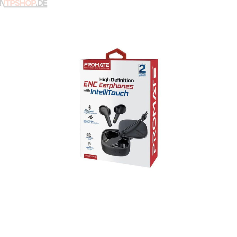 Laden Sie das Bild in Galerie -Viewer, Promate FreePods-3 High Definition ENC Earphones With IntelliTouch Kopfhörer - New-Tech-Products GmbH NTP NTPShop.de www.ntpshop.de www.new-tech-products.de all4living Onlineshop Online Store Gadgets Elektrogeräte