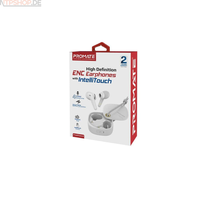 Laden Sie das Bild in Galerie -Viewer, Promate FreePods-3 High Definition ENC Earphones With IntelliTouch Kopfhörer - New-Tech-Products GmbH NTP NTPShop.de www.ntpshop.de www.new-tech-products.de all4living Onlineshop Online Store Gadgets Elektrogeräte
