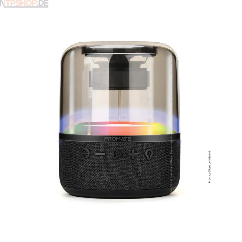 Laden Sie das Bild in Galerie -Viewer, Promate Glitz-L 360° Surround Sound Speaker Black B-Ware (R1F3)