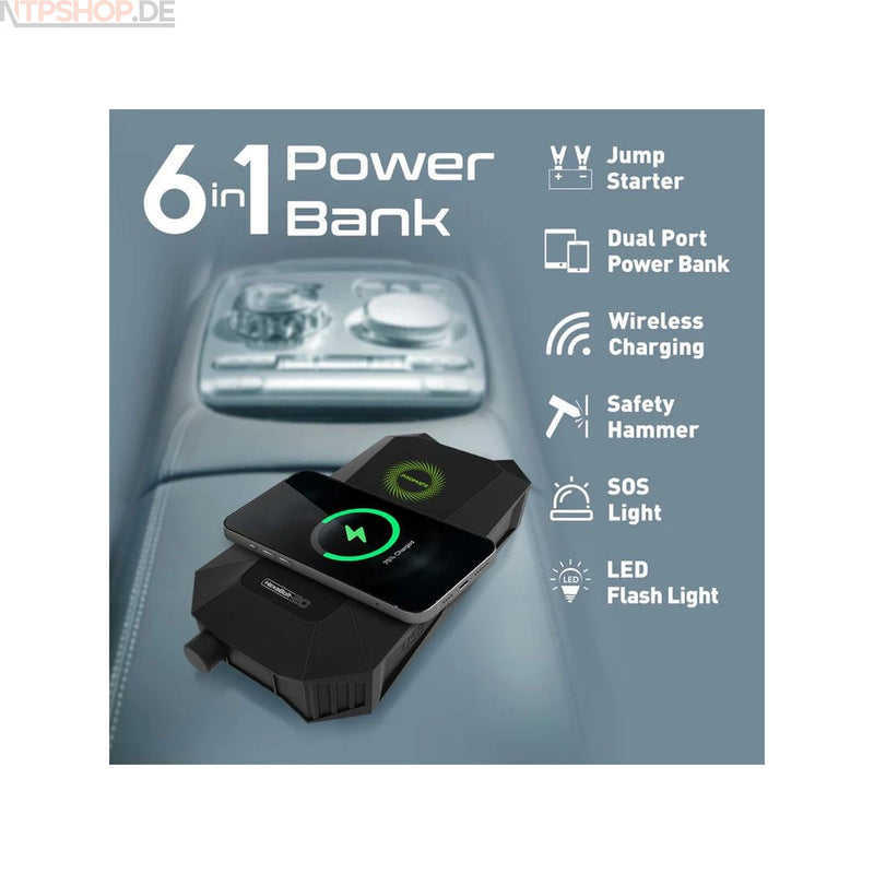Laden Sie das Bild in Galerie -Viewer, Promate HexaBolt-20 1500A/12V High Capacity Jump Starter Power Bank - New-Tech-Products GmbH NTP NTPShop.de www.ntpshop.de www.new-tech-products.de all4living Onlineshop Online Store Gadgets Elektrogeräte