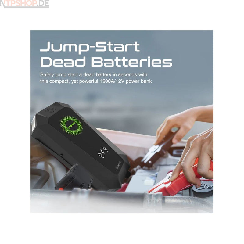 Laden Sie das Bild in Galerie -Viewer, Promate HexaBolt-20 1500A/12V High Capacity Jump Starter Power Bank - New-Tech-Products GmbH NTP NTPShop.de www.ntpshop.de www.new-tech-products.de all4living Onlineshop Online Store Gadgets Elektrogeräte