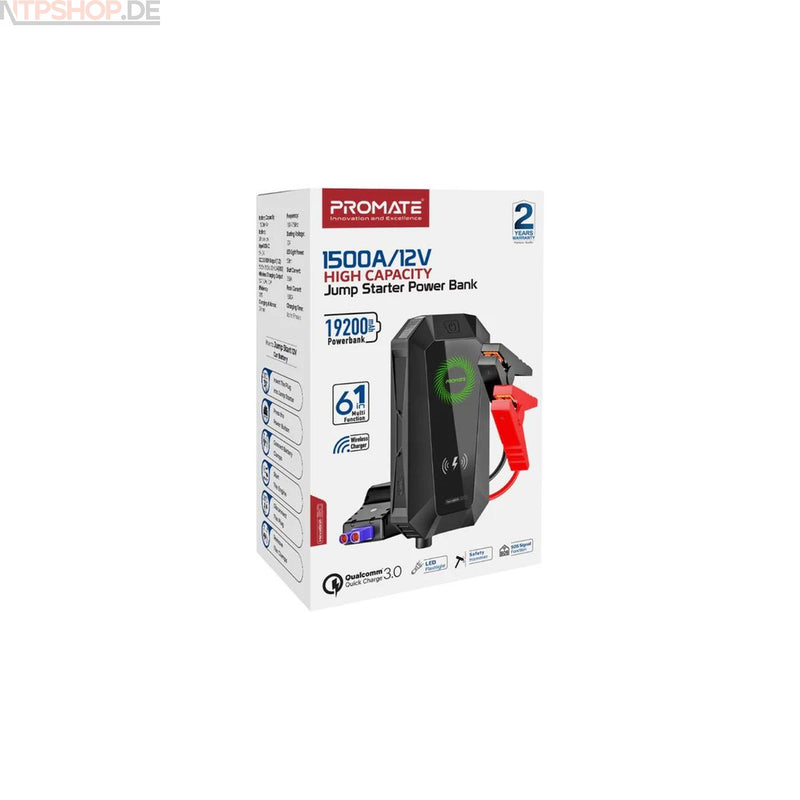 Laden Sie das Bild in Galerie -Viewer, Promate HexaBolt-20 1500A/12V High Capacity Jump Starter Power Bank - New-Tech-Products GmbH NTP NTPShop.de www.ntpshop.de www.new-tech-products.de all4living Onlineshop Online Store Gadgets Elektrogeräte