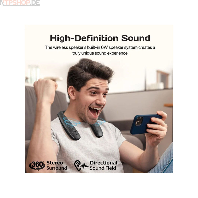 Laden Sie das Bild in Galerie -Viewer, Promate Hook Dynamic Stereo Wearable Neckband Wireless Speaker Lautsprecher - New-Tech-Products GmbH NTP NTPShop.de www.ntpshop.de www.new-tech-products.de all4living Onlineshop Online Store Gadgets Elektrogeräte