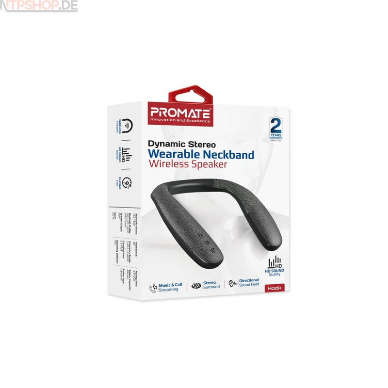 Laden Sie das Bild in Galerie -Viewer, Promate Hook Dynamic Stereo Wearable Neckband Wireless Speaker Lautsprecher - New-Tech-Products GmbH NTP NTPShop.de www.ntpshop.de www.new-tech-products.de all4living Onlineshop Online Store Gadgets Elektrogeräte