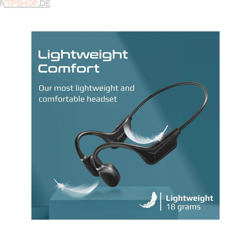 Laden Sie das Bild in Galerie -Viewer, Promate Ripple Black Endurance Wireless Headphone - New-Tech-Products GmbH NTP NTPShop.de www.ntpshop.de www.new-tech-products.de all4living Onlineshop Online Store Gadgets Elektrogeräte