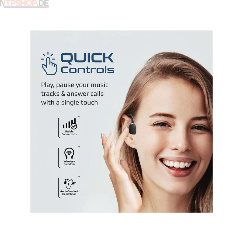 Laden Sie das Bild in Galerie -Viewer, Promate Ripple Black Endurance Wireless Headphone - New-Tech-Products GmbH NTP NTPShop.de www.ntpshop.de www.new-tech-products.de all4living Onlineshop Online Store Gadgets Elektrogeräte