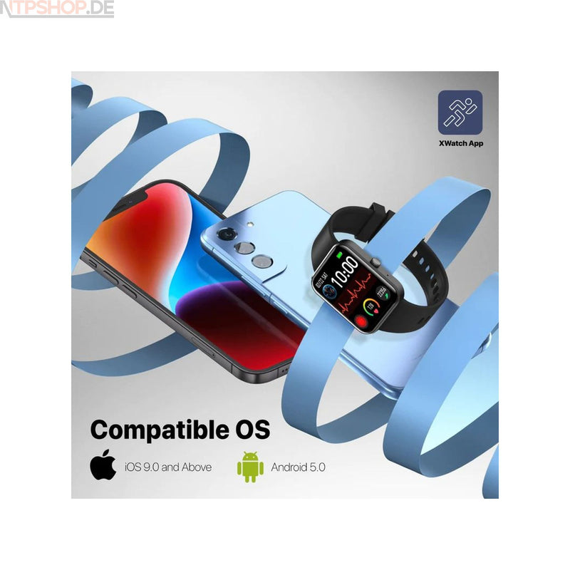 Laden Sie das Bild in Galerie -Viewer, Promate XWatch-B18 Black Smartwatch - New-Tech-Products GmbH NTP NTPShop.de www.ntpshop.de www.new-tech-products.de all4living Onlineshop Online Store Gadgets Elektrogeräte