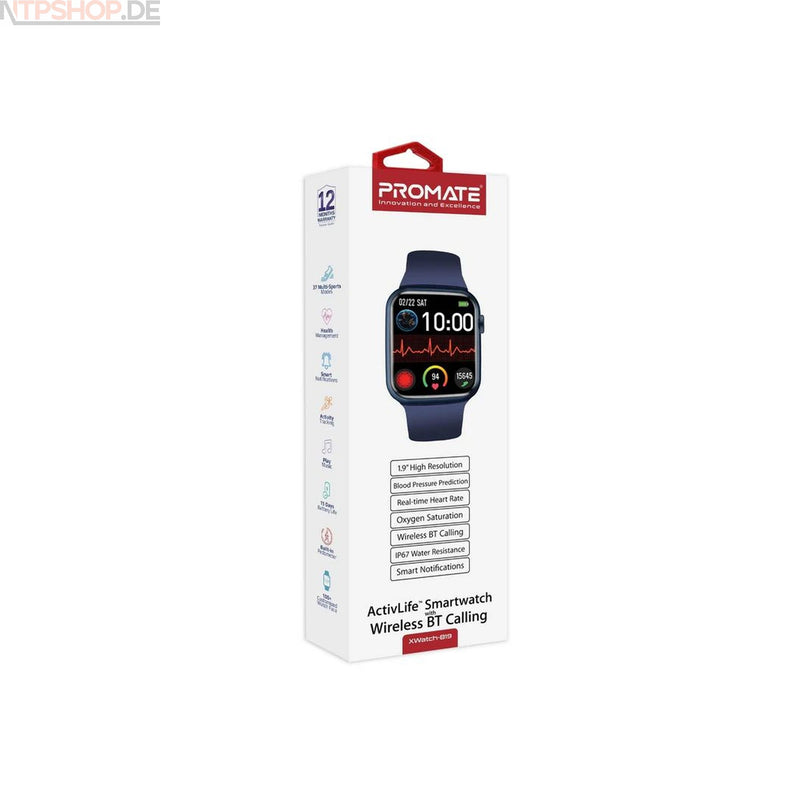 Laden Sie das Bild in Galerie -Viewer, Promate XWatch-B19 Smartwatch - New-Tech-Products GmbH NTP NTPShop.de www.ntpshop.de www.new-tech-products.de all4living Onlineshop Online Store Gadgets Elektrogeräte