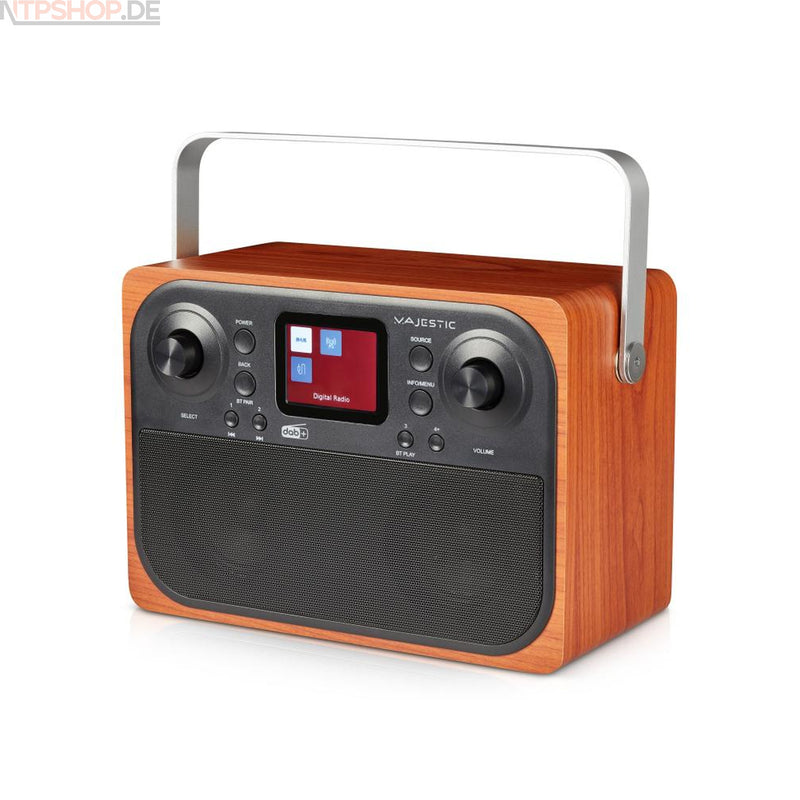 Laden Sie das Bild in Galerie -Viewer, Majestic RT 197 DAB / DAB+ und FM Radio mit Bluetooth, Wecker und USB Auflade Funktion