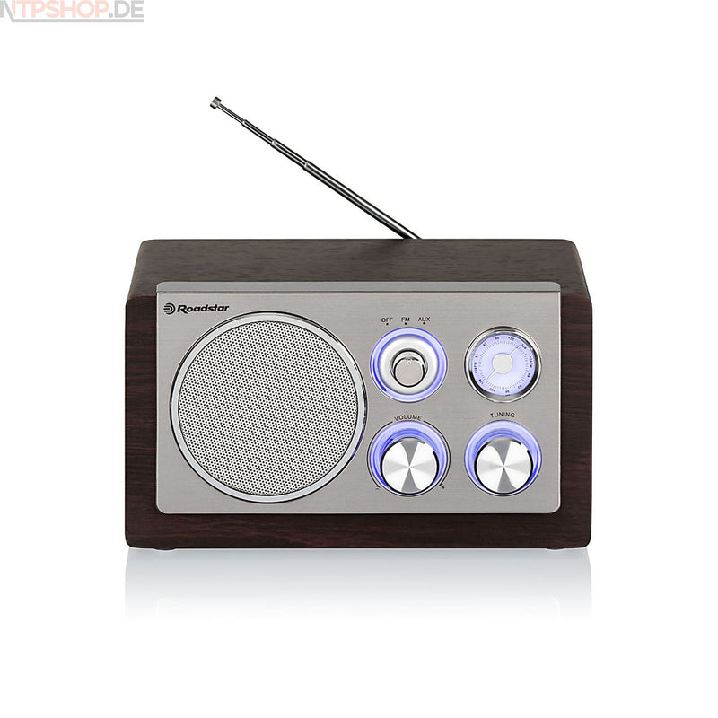 Laden Sie das Bild in Galerie -Viewer, Roadstar HRA-1245NWD Vintage Style Radio (FM-Radio, Aux-In) B-Ware (R2F1)