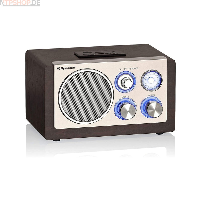 Laden Sie das Bild in Galerie -Viewer, Roadstar HRA-1345N USWD Vintage Style Radio B-Ware (R1F1)