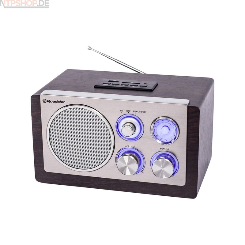 Laden Sie das Bild in Galerie -Viewer, Roadstar HRA-1345N USWD Vintage Style Radio B-Ware (R1F1)