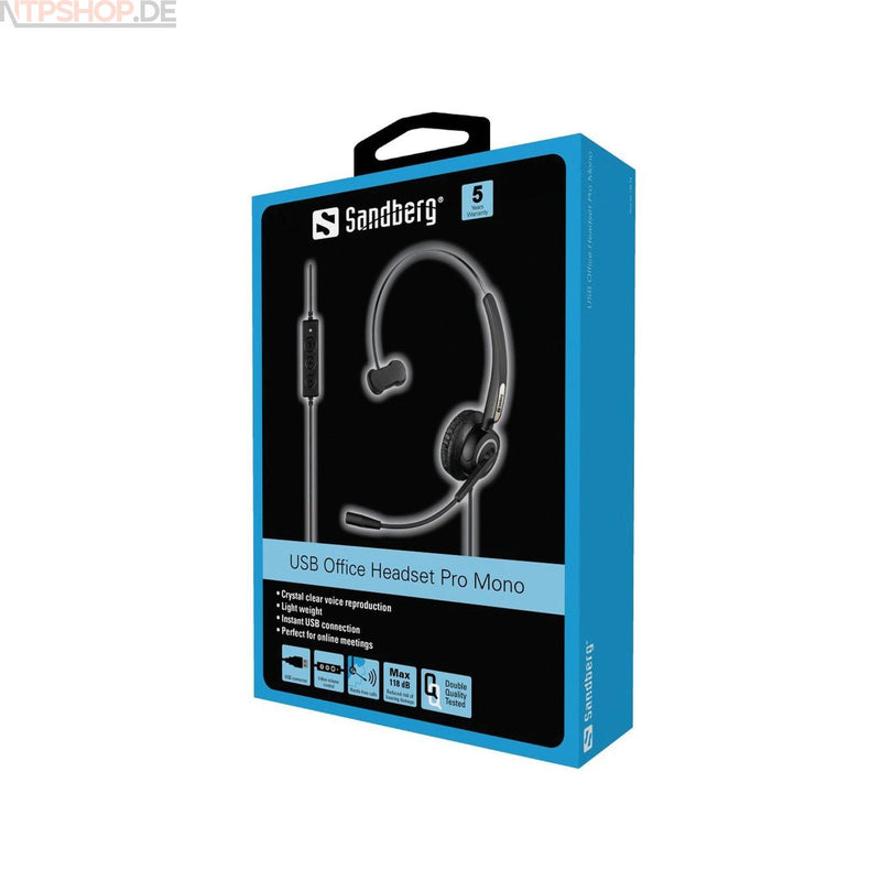 Laden Sie das Bild in Galerie -Viewer, Sandberg 126-14 USB Office Headset Pro Mono - New-Tech-Products GmbH NTP NTPShop.de www.ntpshop.de www.new-tech-products.de all4living Onlineshop Online Store Gadgets Elektrogeräte