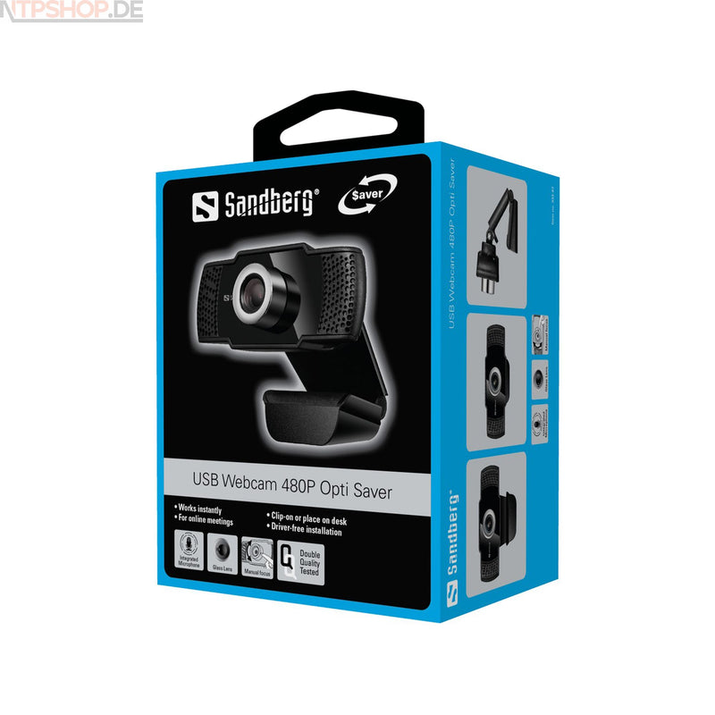 Laden Sie das Bild in Galerie -Viewer, Sandberg 333-97 USB Webcam 480P Opti Saver B-Ware (R1K3)