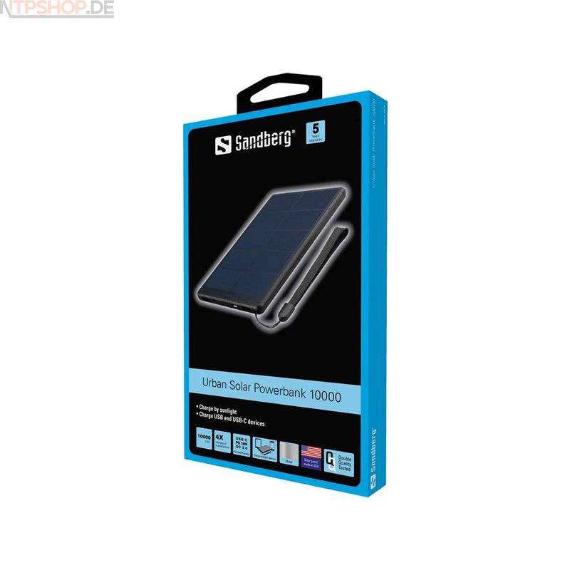 Laden Sie das Bild in Galerie -Viewer, Sandberg 420-54 Powerbank mit 10.000 mAh und Solarmodul - New-Tech-Products GmbH NTP NTPShop.de www.ntpshop.de www.new-tech-products.de all4living Onlineshop Online Store Gadgets Elektrogeräte
