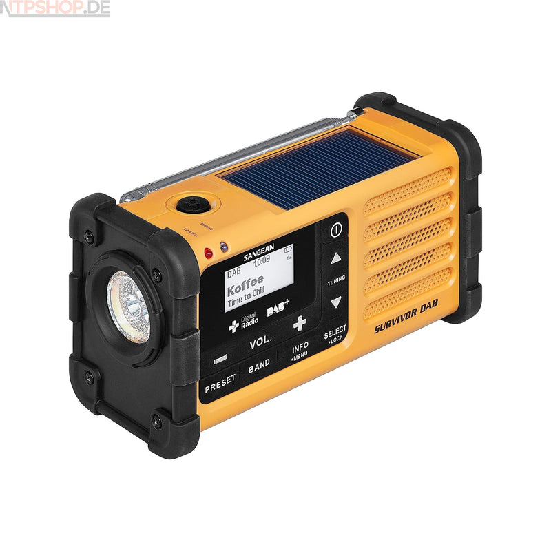 Laden Sie das Bild in Galerie -Viewer, Sangean MMR-88 DAB+ Gelb Notfall Kurbel Dynamo Digitalradio - New-Tech-Products GmbH NTP NTPShop.de www.ntpshop.de www.new-tech-products.de all4living Onlineshop Online Store Gadgets Elektrogeräte