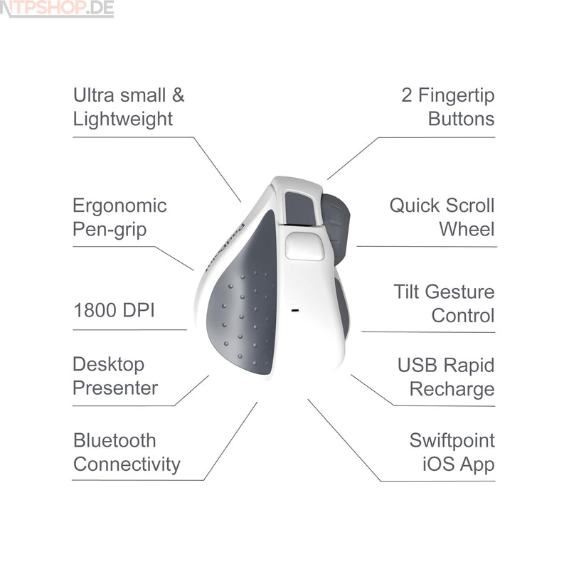 Laden Sie das Bild in Galerie -Viewer, Swiftpoint SM603-S PadPoint Wireless ergnonomische Maus weiß
