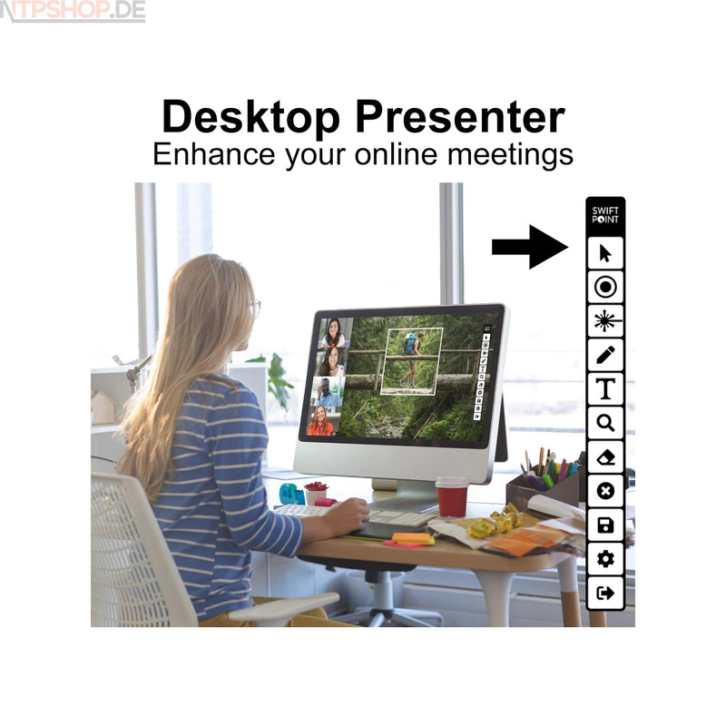 Laden Sie das Bild in Galerie -Viewer, Swiftpoint SM603-S PadPoint Wireless ergnonomische Maus weiß