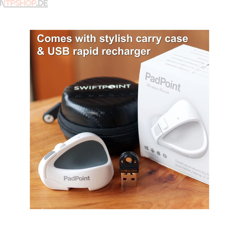 Laden Sie das Bild in Galerie -Viewer, Swiftpoint SM603-S PadPoint Wireless ergnonomische Maus weiß