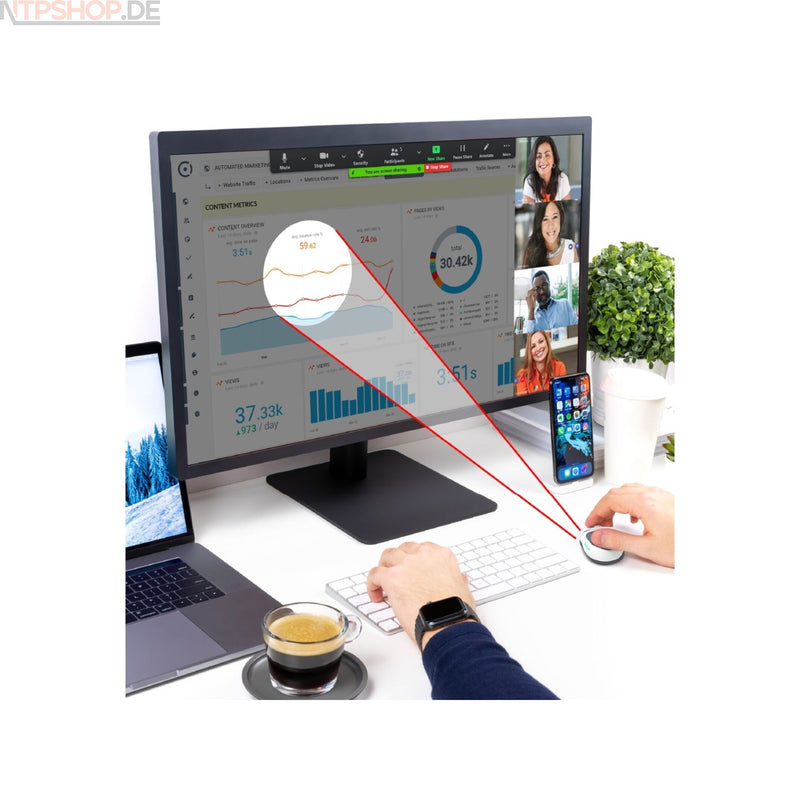 Laden Sie das Bild in Galerie -Viewer, Swiftpoint SM602-OL Penpoint Ergonomische Bluetooth Maus mit Gesundheitssoftware