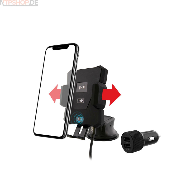 Laden Sie das Bild in Galerie -Viewer, TnB CHCARW04V2 Auto-Smartphonehalterung mit integriertem kabellosem Ladegerät B-Ware (R1F4)