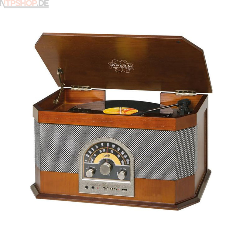 Laden Sie das Bild in Galerie -Viewer, Trevi TT 1040 BT MUSIC OPERA SYSTEM holzfarben B-Ware