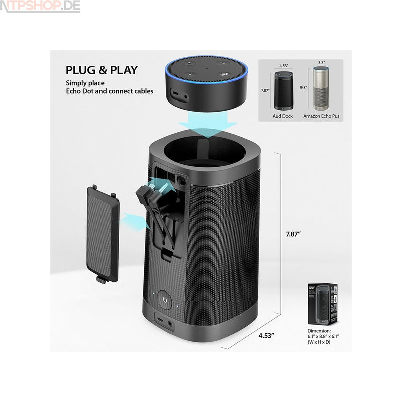 Laden Sie das Bild in Galerie -Viewer, iLuv AUDDOCKBK Aud dock für Amazon Echot Dot 2nd Gen B-Ware