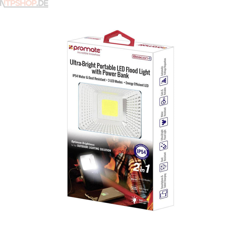 Laden Sie das Bild in Galerie -Viewer, Promate Beacon-1 LED-Licht mit Powerbank B-Ware (R1K4)