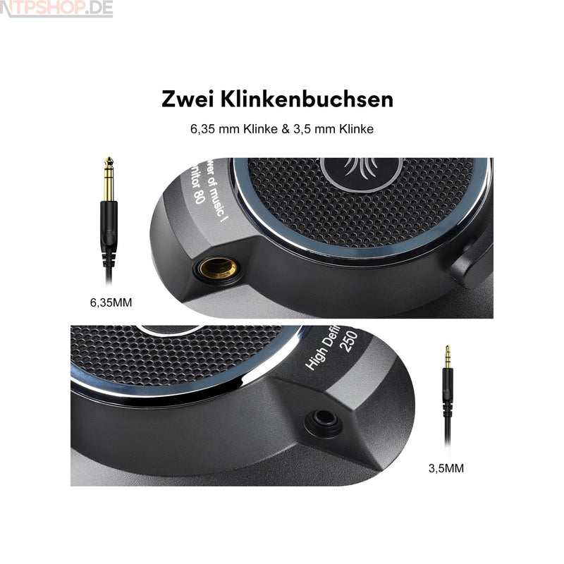 Laden Sie das Bild in Galerie -Viewer, OneOdio Monitor 80 Headset Kopfhörer schwarz B-Ware (R1F2)