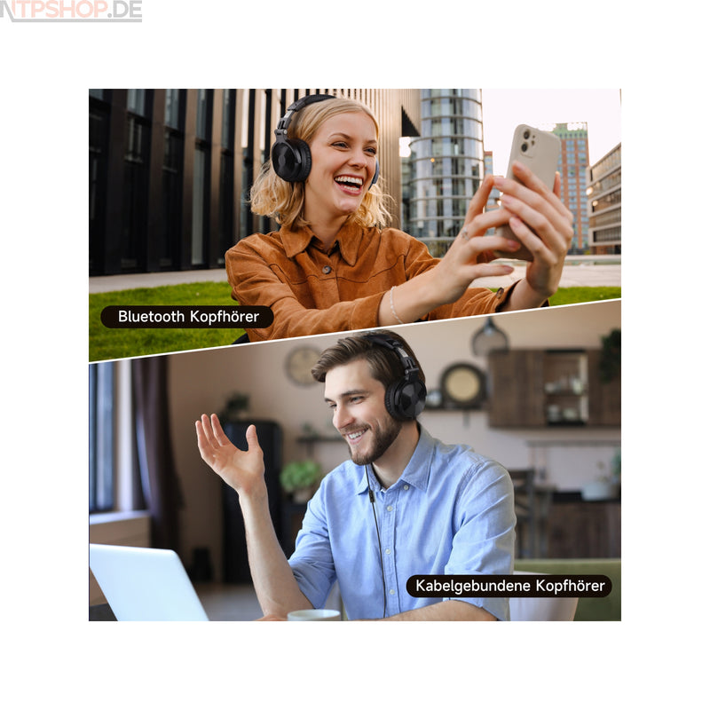 Laden Sie das Bild in Galerie -Viewer, OneOdio Pro C Bluetooth Kopfhörer Over-Ear mit Mikrofon Akkulaufzeit 110 Stunden
