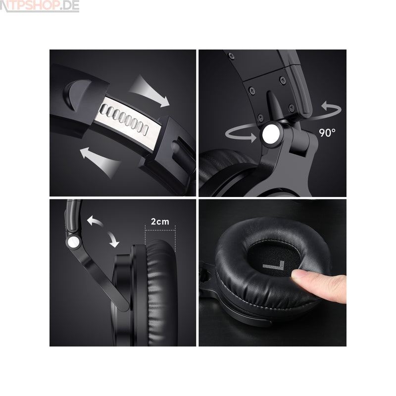 Laden Sie das Bild in Galerie -Viewer, OneOdio Pro C Bluetooth Kopfhörer Over-Ear mit Mikrofon Akkulaufzeit 110 Stunden