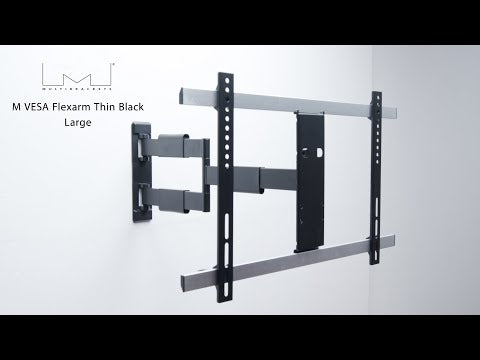 Laden und spielen Sie Video in Galerie -Viewer, Multibrackets M VESA Flexarm Thin White / Black Large Große und ultraflache Wandhalterung