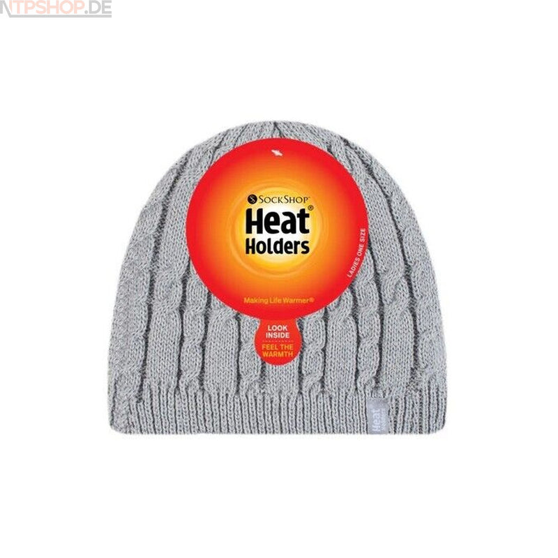 Laden Sie das Bild in Galerie -Viewer, Heat Holders BSHH713OSGRY Frauen Zopfmütze - Light Grey