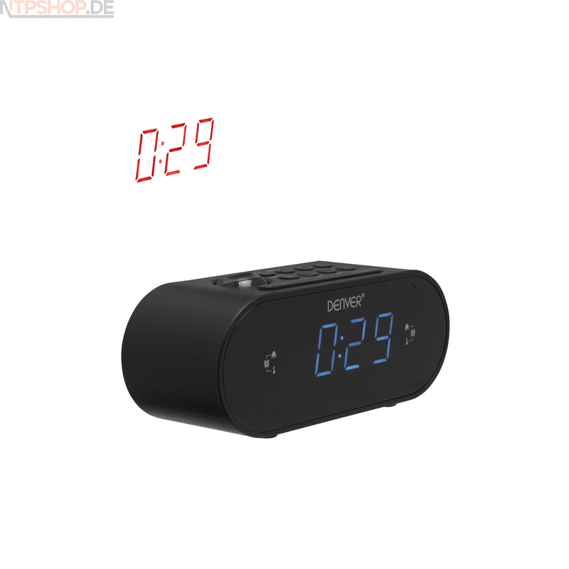 Laden Sie das Bild in Galerie -Viewer, Denver CRP-717 Radiowecker mit 180°-Projektion und dualer Weckfunktion schwarz - New-Tech-Products GmbH NTP NTPShop.de www.ntpshop.de www.new-tech-products.de all4living Onlineshop Online Store Gadgets Elektrogeräte