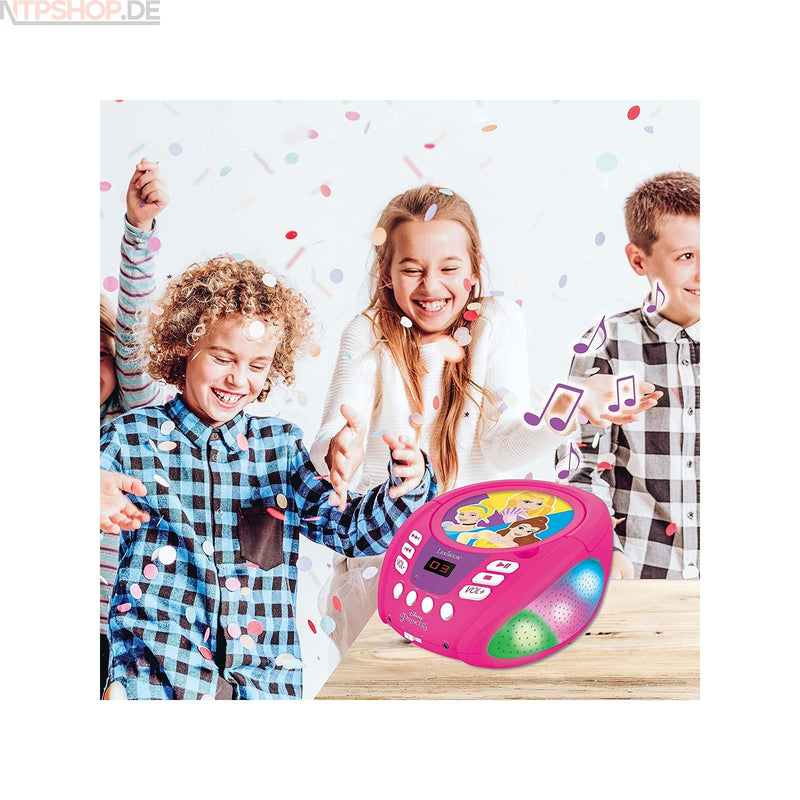 Laden Sie das Bild in Galerie -Viewer, Lexibook RCD109DP Disnyey Princess Bluetooth CD-Player mit LED Beleuchtung - New-Tech-Products GmbH NTP NTPShop.de www.ntpshop.de www.new-tech-products.de all4living Onlineshop Online Store Gadgets Elektrogeräte