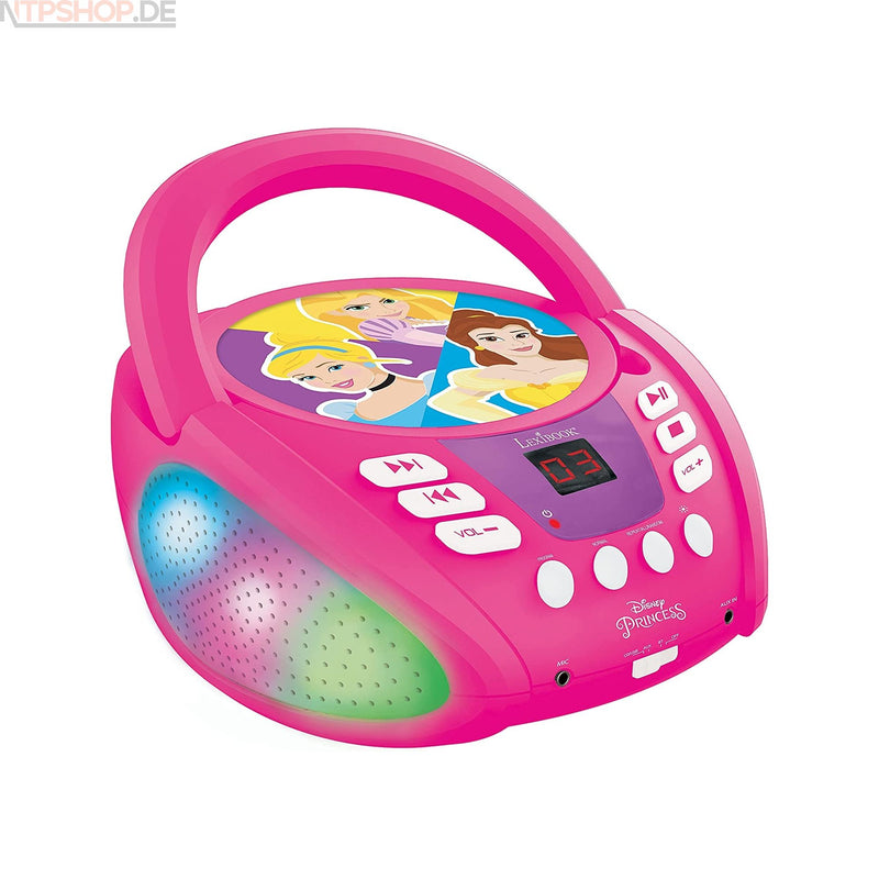 Laden Sie das Bild in Galerie -Viewer, Lexibook RCD109DP Disnyey Princess Bluetooth CD-Player mit LED Beleuchtung - New-Tech-Products GmbH NTP NTPShop.de www.ntpshop.de www.new-tech-products.de all4living Onlineshop Online Store Gadgets Elektrogeräte
