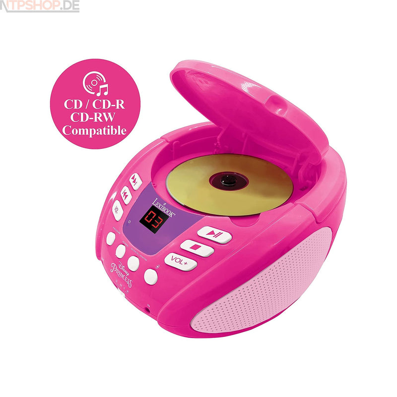 Laden Sie das Bild in Galerie -Viewer, Lexibook RCD109DP Disnyey Princess Bluetooth CD-Player mit LED Beleuchtung - New-Tech-Products GmbH NTP NTPShop.de www.ntpshop.de www.new-tech-products.de all4living Onlineshop Online Store Gadgets Elektrogeräte