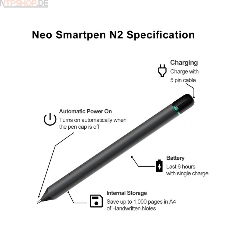 Laden Sie das Bild in Galerie -Viewer, NeoLAB Smartpen N2 NWP-F121-WH Weiß - New-Tech-Products GmbH NTP NTPShop.de www.ntpshop.de www.new-tech-products.de all4living Onlineshop Online Store Gadgets Elektrogeräte