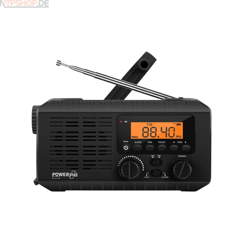 Laden Sie das Bild in Galerie -Viewer, POWERplus® Ox Radio und Taschenlampe mit Stromerzeugung via Solar, Handkurbel oder über USB - New-Tech-Products GmbH NTP NTPShop.de www.ntpshop.de www.new-tech-products.de all4living Onlineshop Online Store Gadgets Elektrogeräte