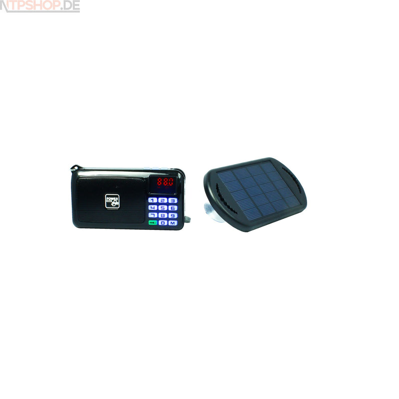 Laden Sie das Bild in Galerie -Viewer, POWERplus Crow Solar - ein per USB oder per Solarzelle aufladbares FM Scan Radio mit USB/SD MP3 Funktion Taschenlampe und Uhr - New-Tech-Products GmbH NTP NTPShop.de www.ntpshop.de www.new-tech-products.de all4living Onlineshop Online Store Gadgets Elektrogeräte